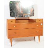 RETRO MID CENTURY TEAK DRESSING TABLE CHEST OF DRAWERS