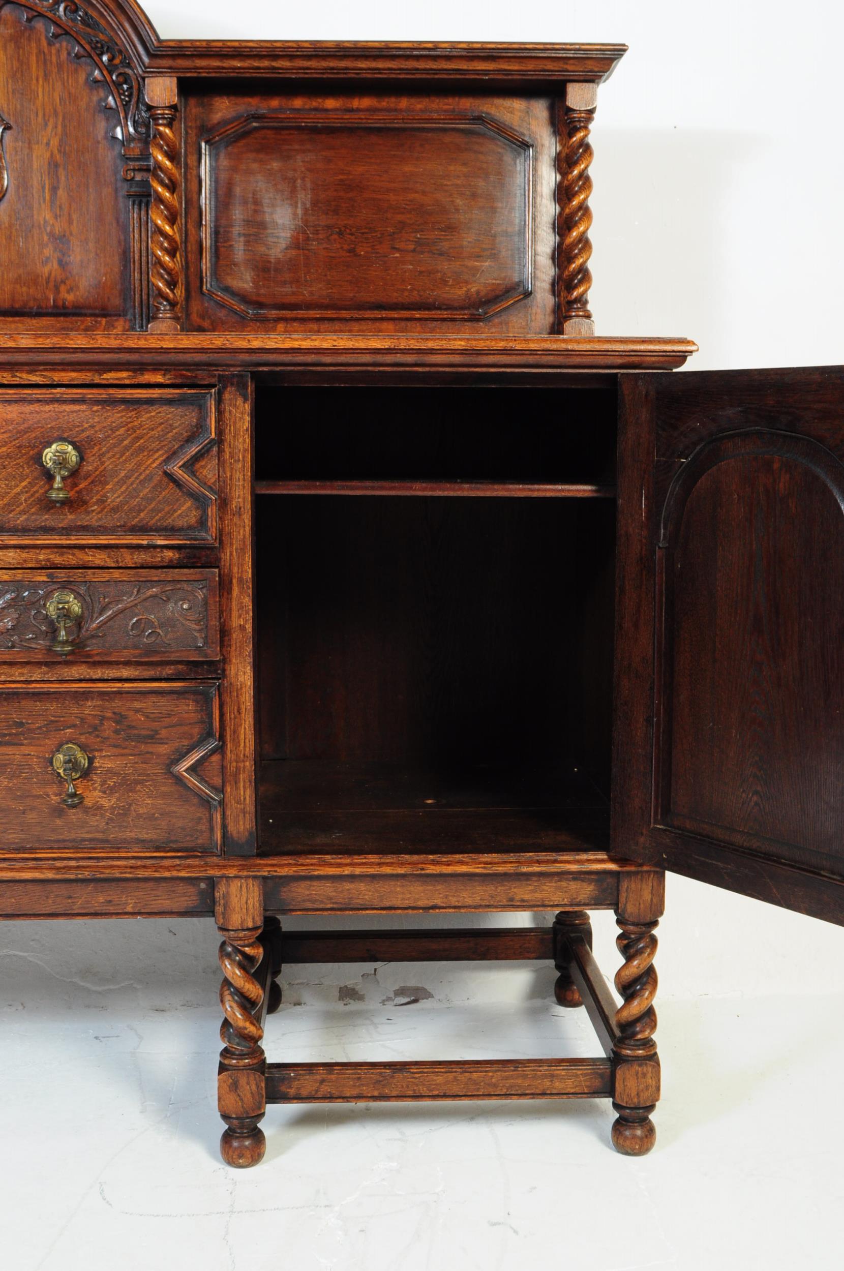 JACOBEAN REVIVAL IPSWICH OAK BUFFET SIDEBOARD - Image 7 of 12