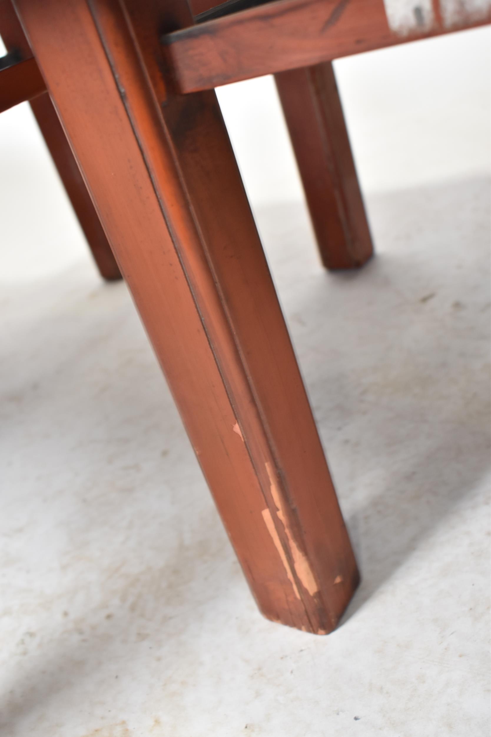 GROUP OF THREE 20TH CENTURY RED LACQUERED COFFEE TABLES - Image 4 of 6