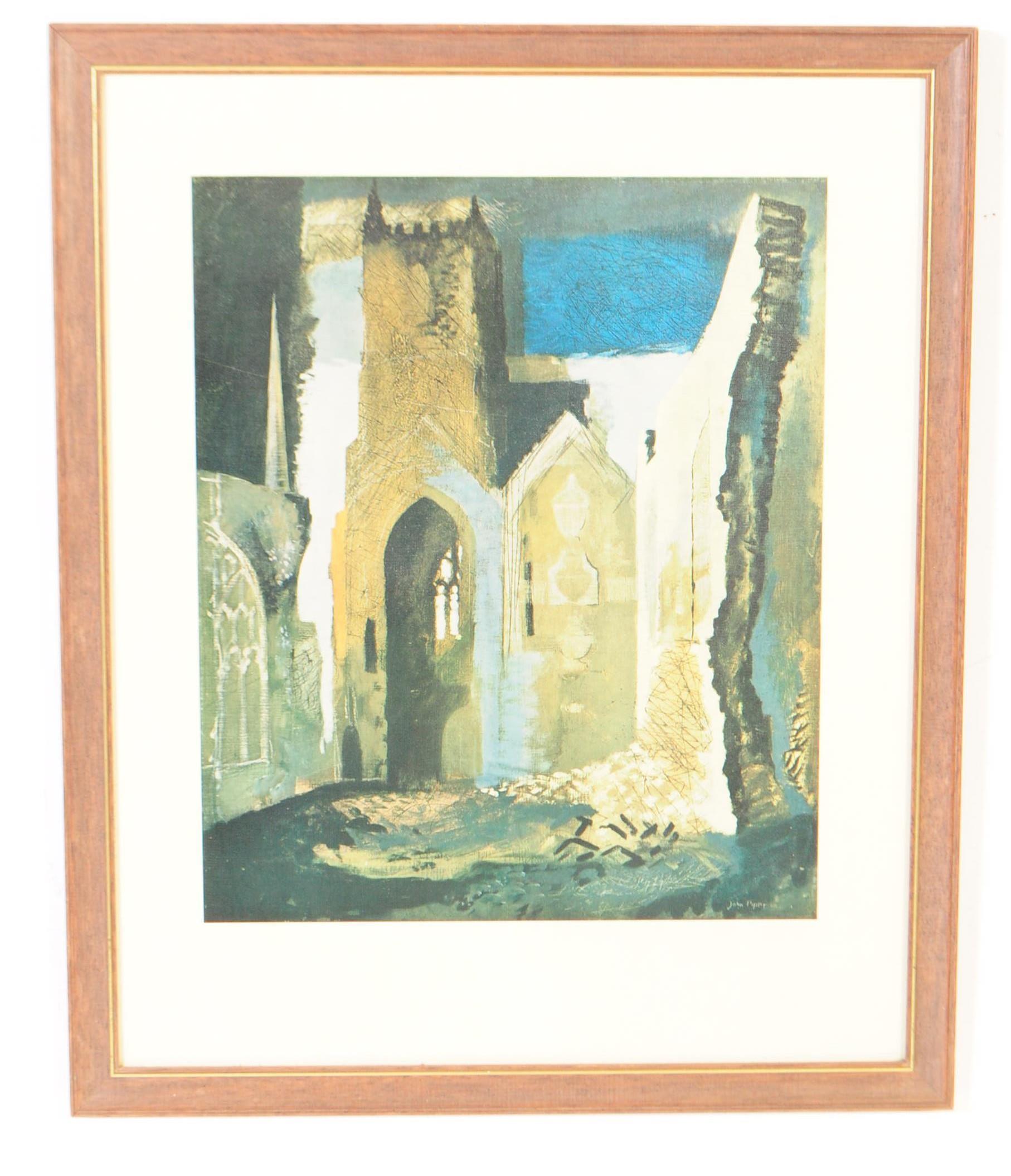 JOHN PIPER FRAMED & GLAZED PRINT ST MARY LE PORT