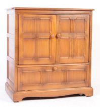 20TH CENTURY ERCOL GOLDEN DAWN ELM TV DRINKS CABINET