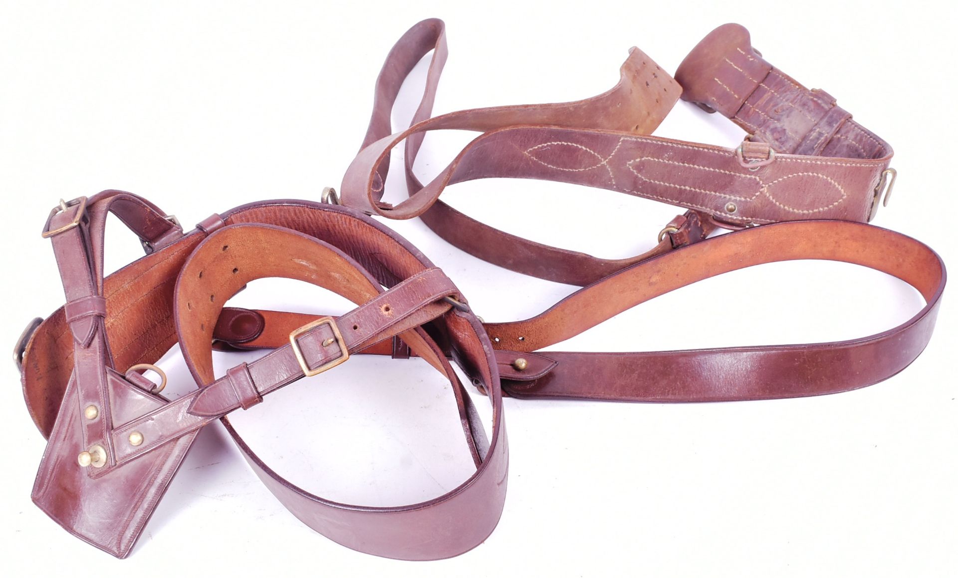 TWO BRITISH MILITARY SAM BROWNE BELTS