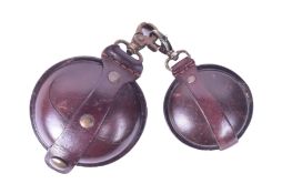 TWO HARD LEATHER PELLET POUCHES