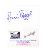 THE GREAT TRAIN ROBBERY - RONNIE BIGGS PERSONAL CALLING CARD + AUTOGRAPH