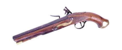 18TH CENTURY GEORGE IV PERIOD FLINT LOCK PISTOL - DURS EGG