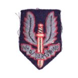 WWII SECOND WORLD WAR SAS SPECIAL AIR SERVICE CLOTH PATCH