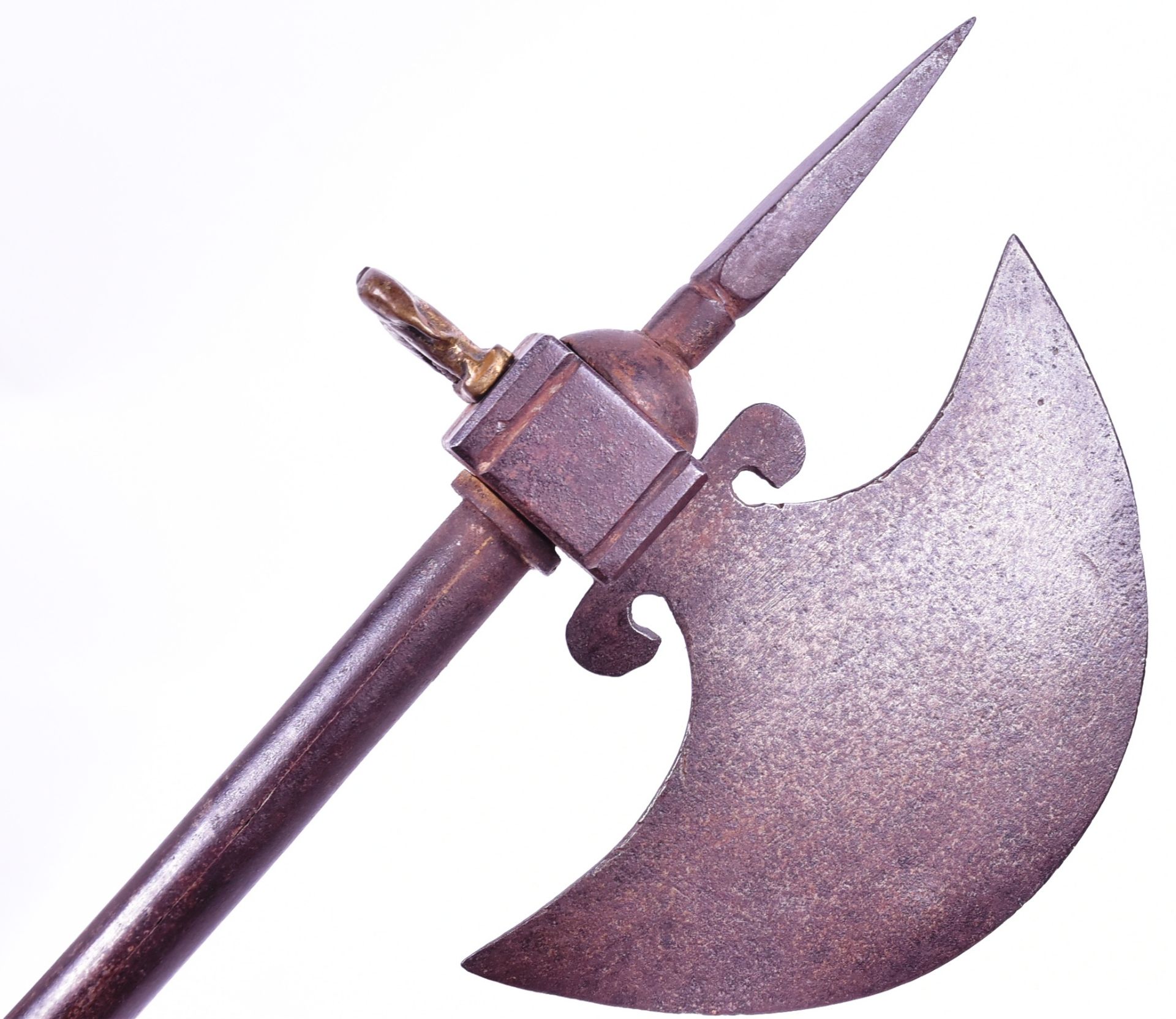 19TH CENTURY INDIAN TABAR AXE WITH CONCEALED BLADE - Image 6 of 6