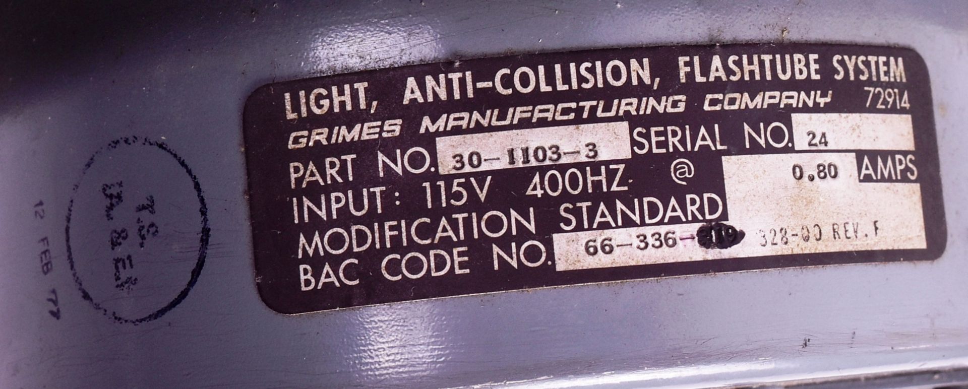 CONCORDE - ANTI-COLLISION SYSTEM REAR TAIL LIGHT - Bild 4 aus 6