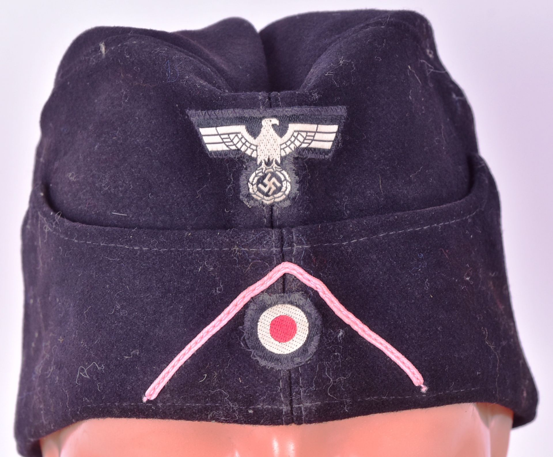 WWII SECOND WORLD WAR HEER PANZER SIDE CAP - Image 2 of 6