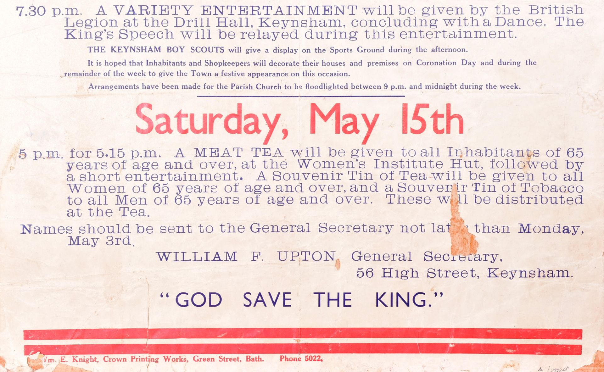LOCAL INTEREST - 1937 KING GEORGE VI CORONATION PARTY KEYNSHAM - Image 5 of 5