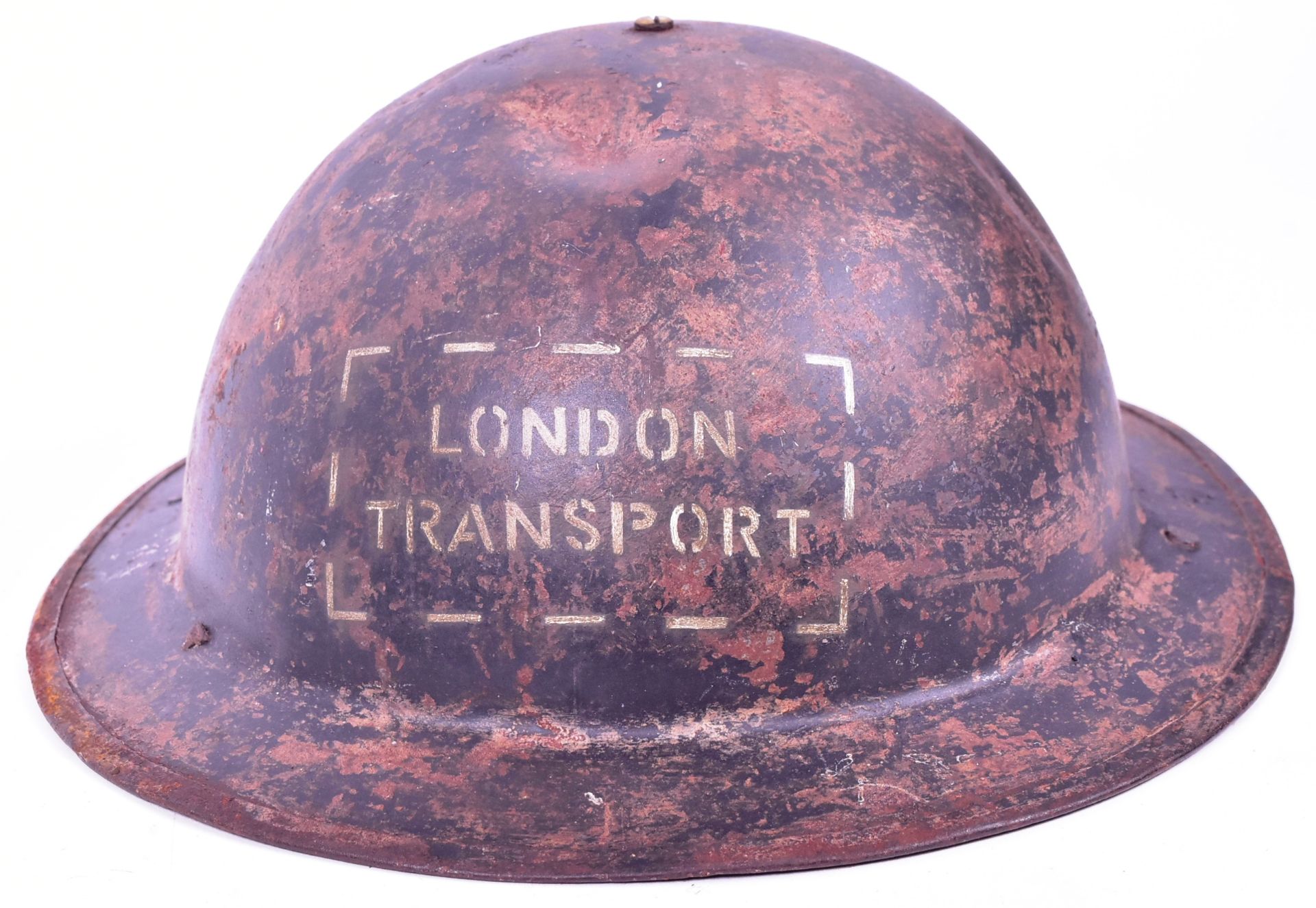 WWII SECOND WORLD WAR BRITISH BRODIE HELMET - LONDON TRANSPORT - Image 2 of 5