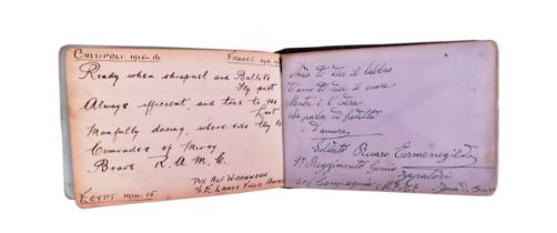 WW1 FIRST WORLD WAR NURSE NURSING DITTY AUTOGRAPH BOOK