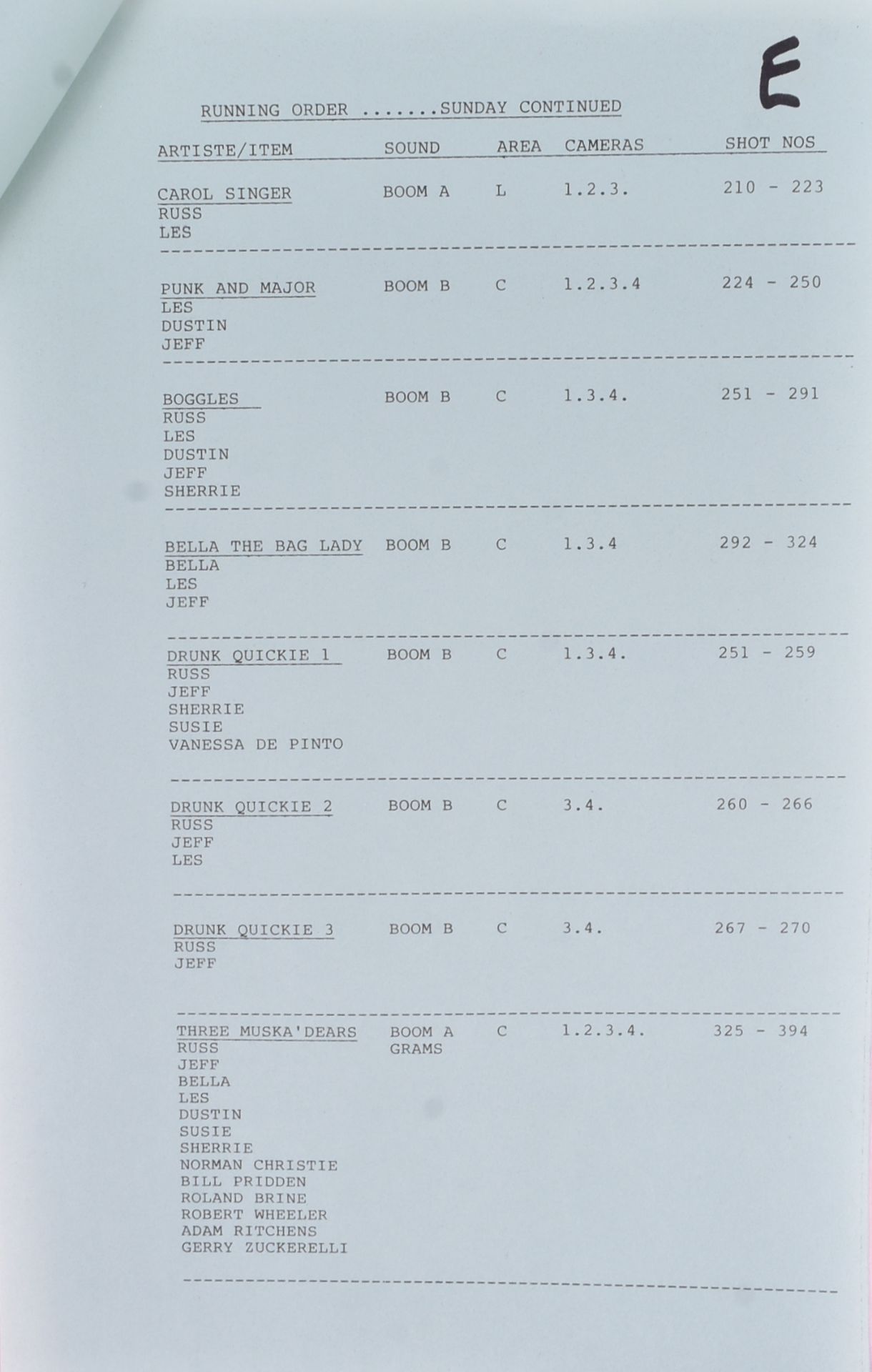 RUSS ABBOT'S CHRISTMAS MADHOUSE - ORIGINAL CAMERA SCRIPT - Image 4 of 5