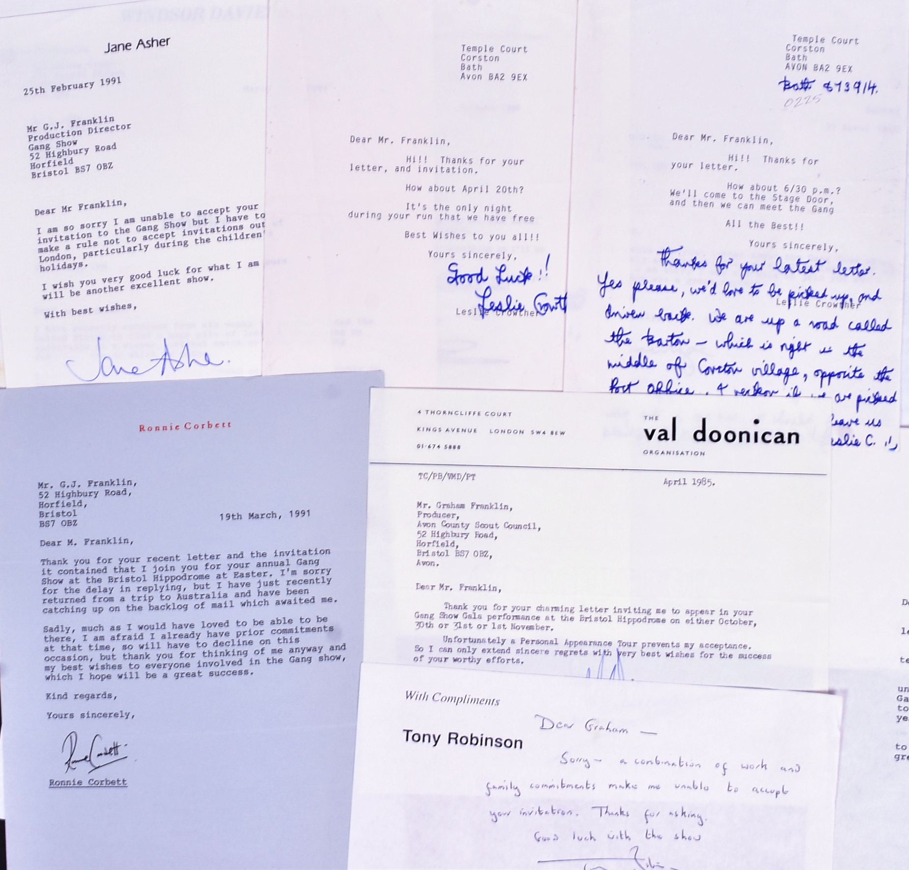 AUTOGRAPHS - COLLECTION OF 1980S SIGNED LETTERS - Image 4 of 6