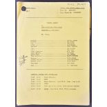 FAWLTY TOWERS (BBC SITCOM) - ORIGINAL PRODUCTION SCRIPT