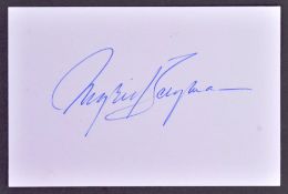 INGRID BERGMAN (1915-1982) - AUTOGRAPH ON WHITE CARD