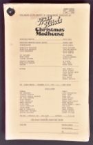 RUSS ABBOT'S CHRISTMAS MADHOUSE - ORIGINAL CAMERA SCRIPT