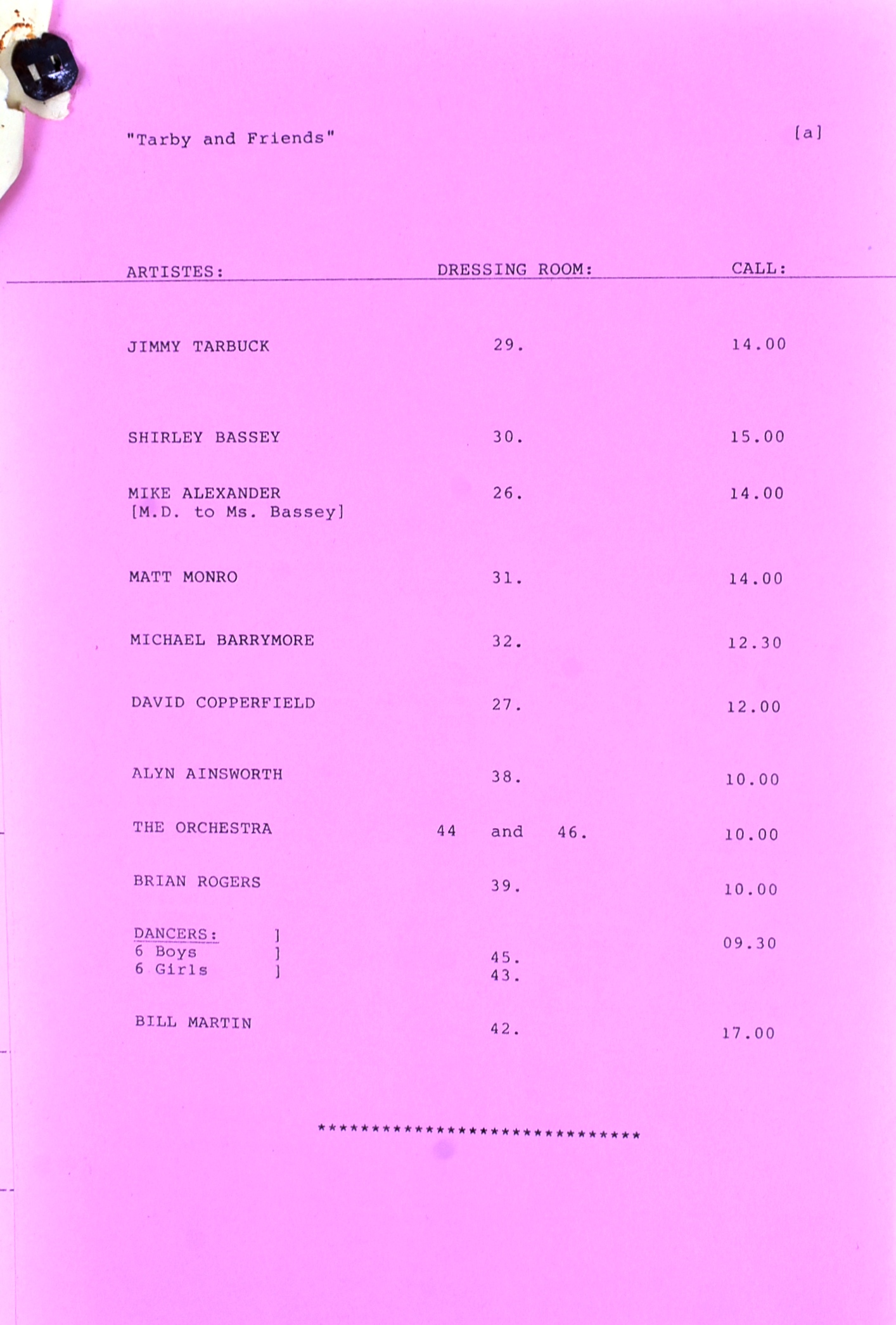 TARBY & FRIENDS - JIMMY TARBUCK - ORIGINAL CAMERA SCRIPT - Image 3 of 4