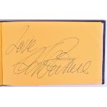 AUTOGRAPH ALBUM - INCLUDING JON PERTWEE (DOCTOR WHO)