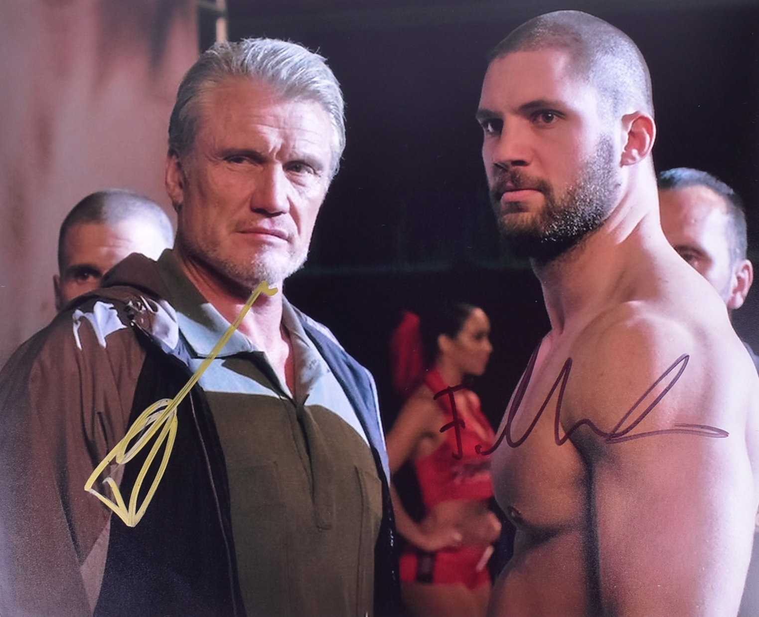 CREED II (2018) - LUNDGREN & MUNTEANU - SIGNED 8X10" PHOTO - ACOA