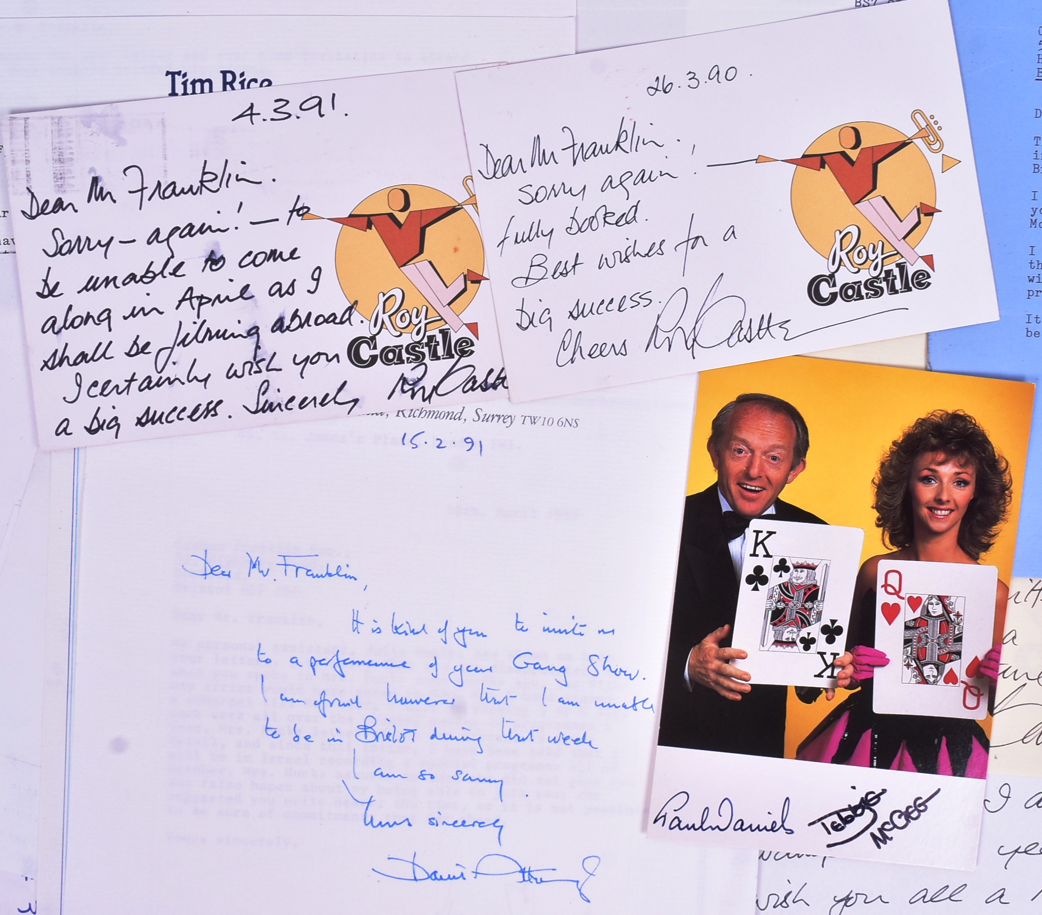 AUTOGRAPHS - COLLECTION OF 1980S SIGNED LETTERS - Image 2 of 6
