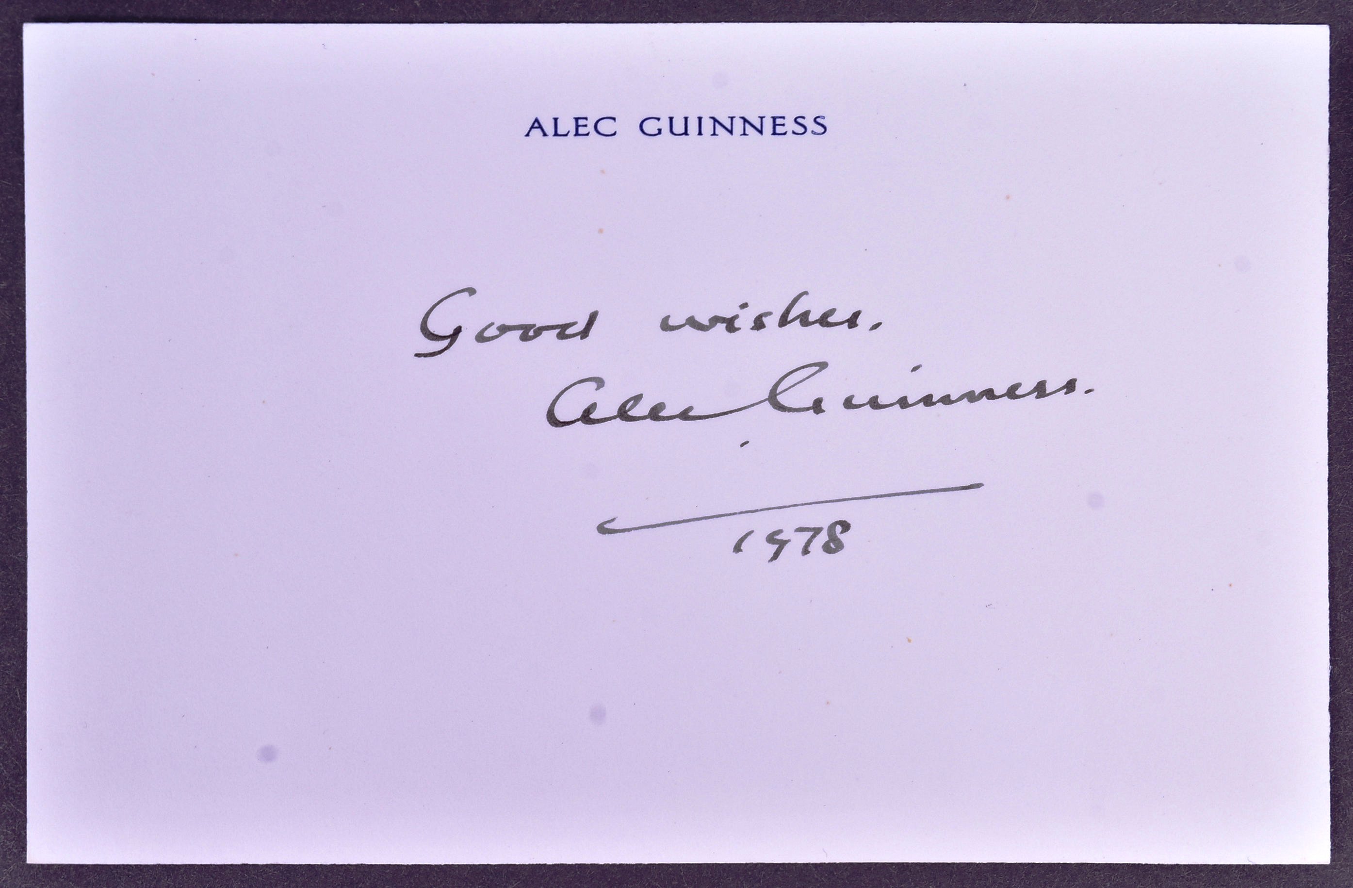 STAR WARS - SIR ALEC GUINNESS (1914-2000) - AUTOGRAPH