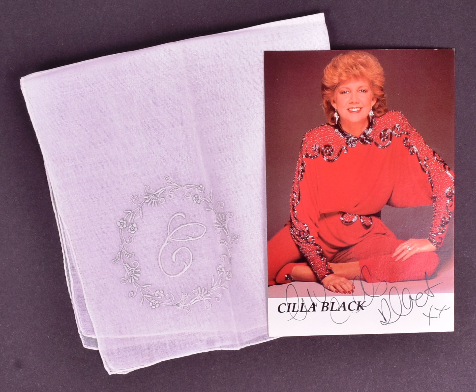 CILLA BLACK (1943-2015) - PERSONALLY OWNED HANDKERCHIEF