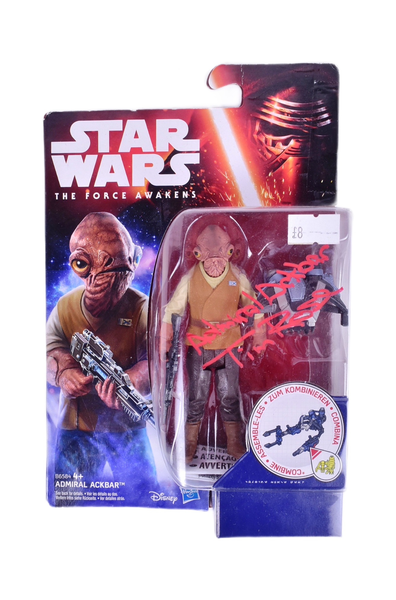 STAR WARS - TIM ROSE (ADMIRAL ACKBAR) SIGNED ACTION FIGURE