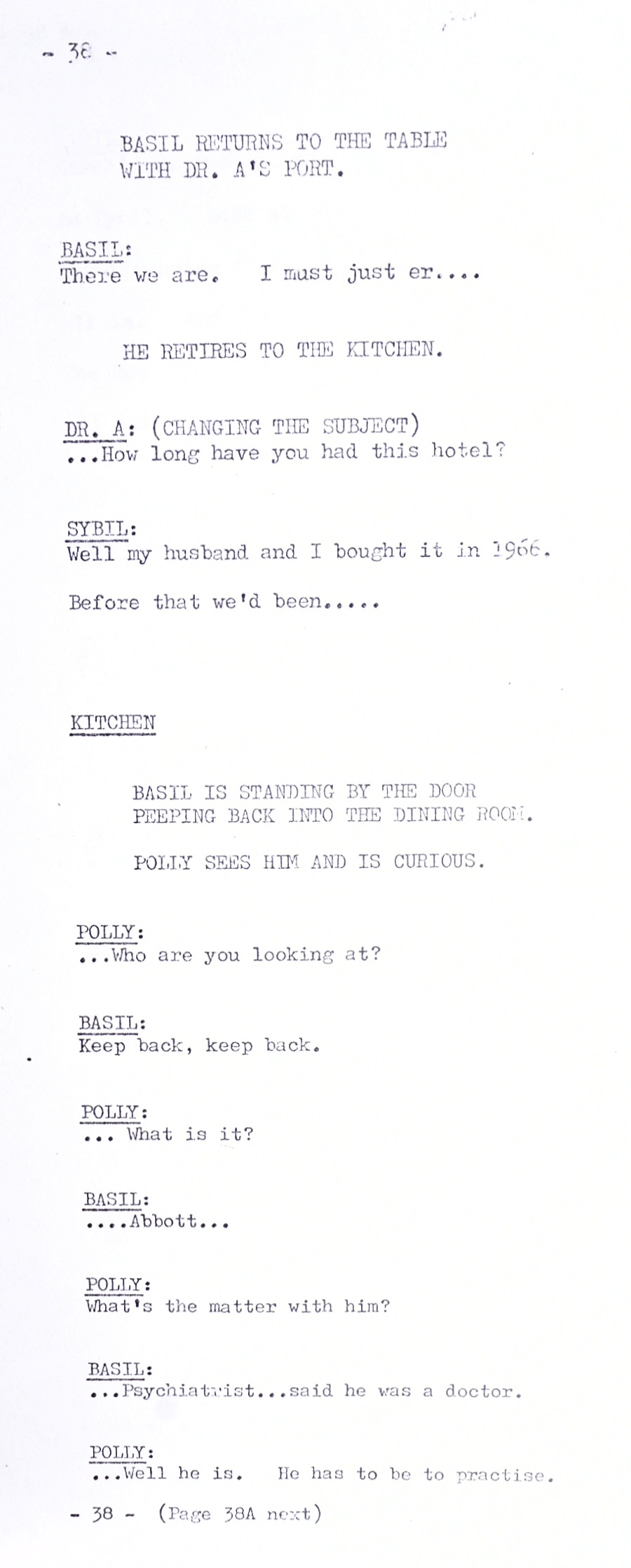 FAWLTY TOWERS (BBC SITCOM) - ORIGINAL PRODUCTION SCRIPT - Image 5 of 5