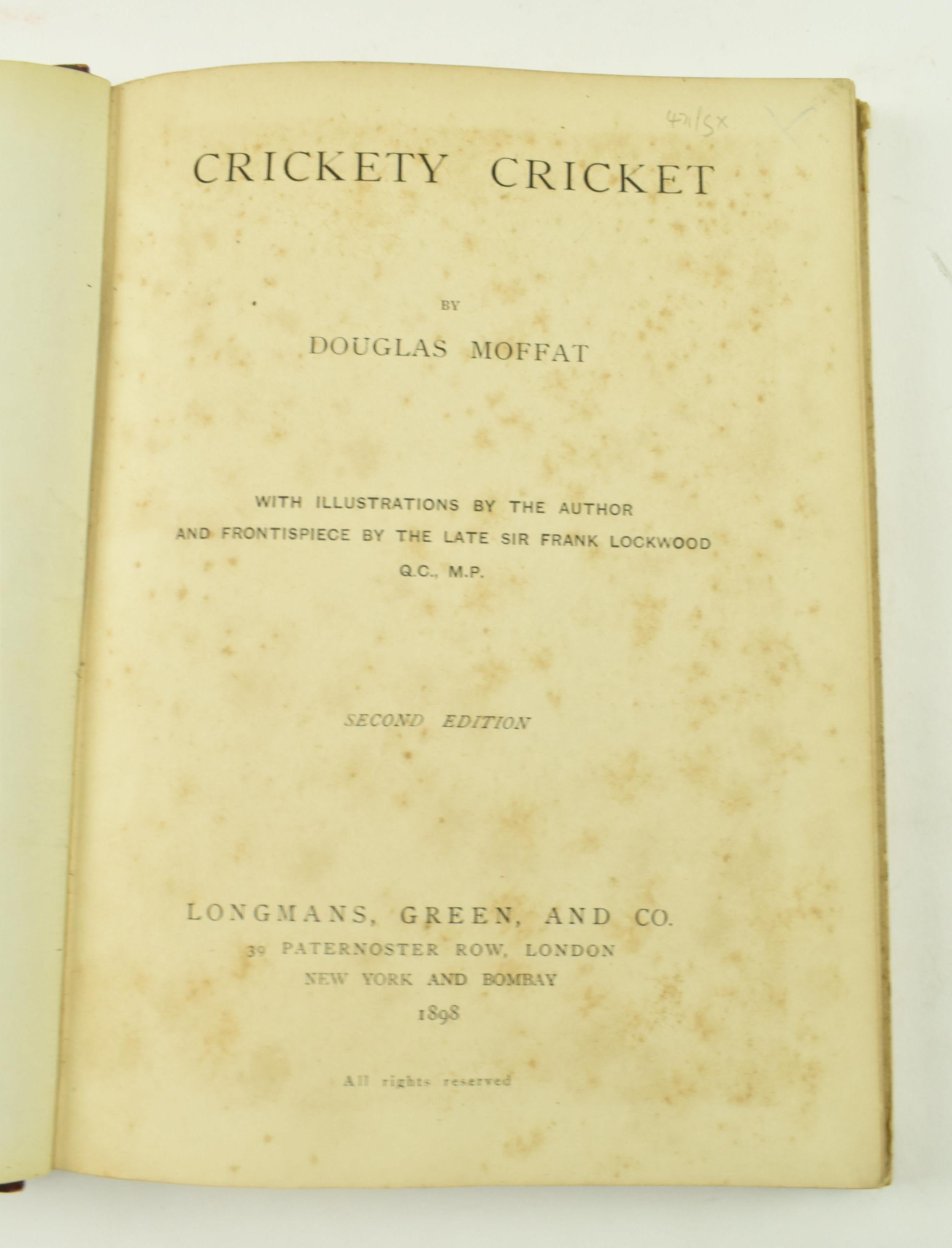 CRICKET. COLLECTION OF TEN VICTORIAN & LATER WORKS - Image 5 of 6