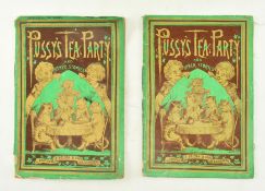 VICTORIAN CHAPBOOKS - TWO COPIES OF PUSSY'S TEA PARTY