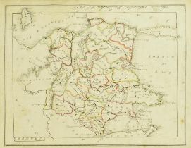 CIRCA 1870s VICTORIAN MANUSCRIPT MAP & RECIPE BOOK
