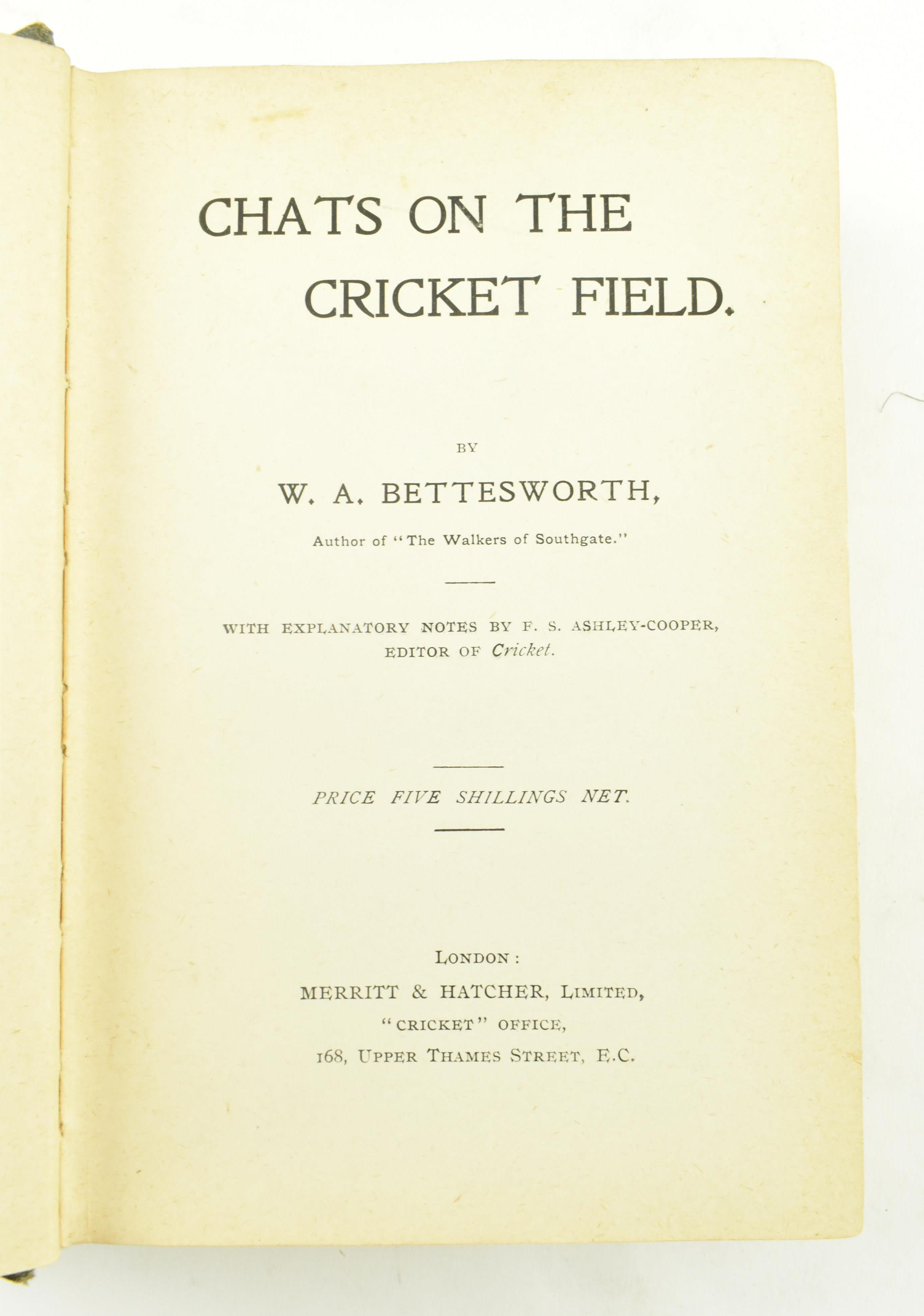 CRICKET INTEREST. COLLECTION OF TEN VICTORIAN BOOKS - Image 5 of 6