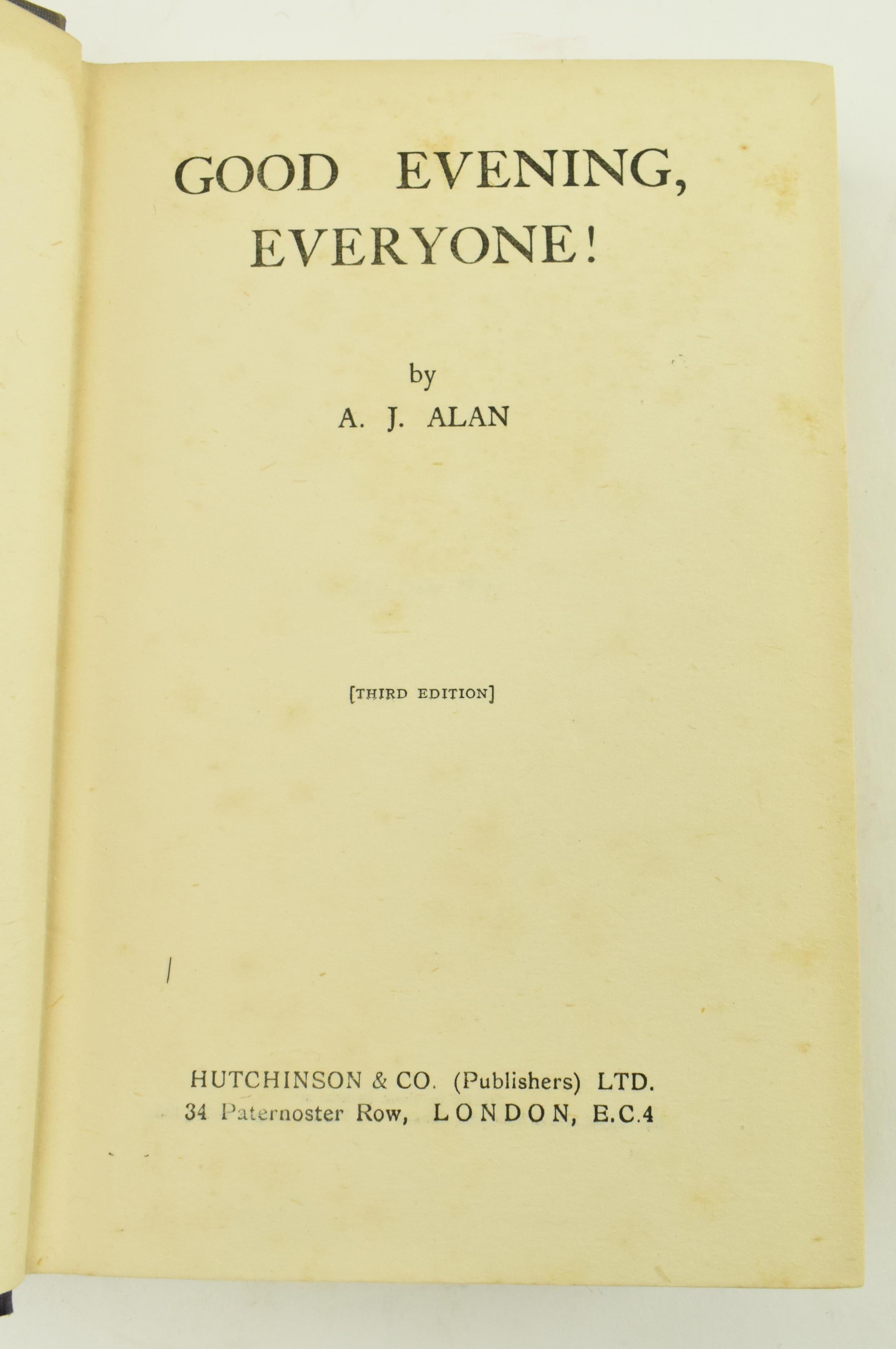 ALAN, A. J. - GOOD EVENING EVERYONE & HIS SECOND BOOK - 3rd IMP - Image 8 of 9