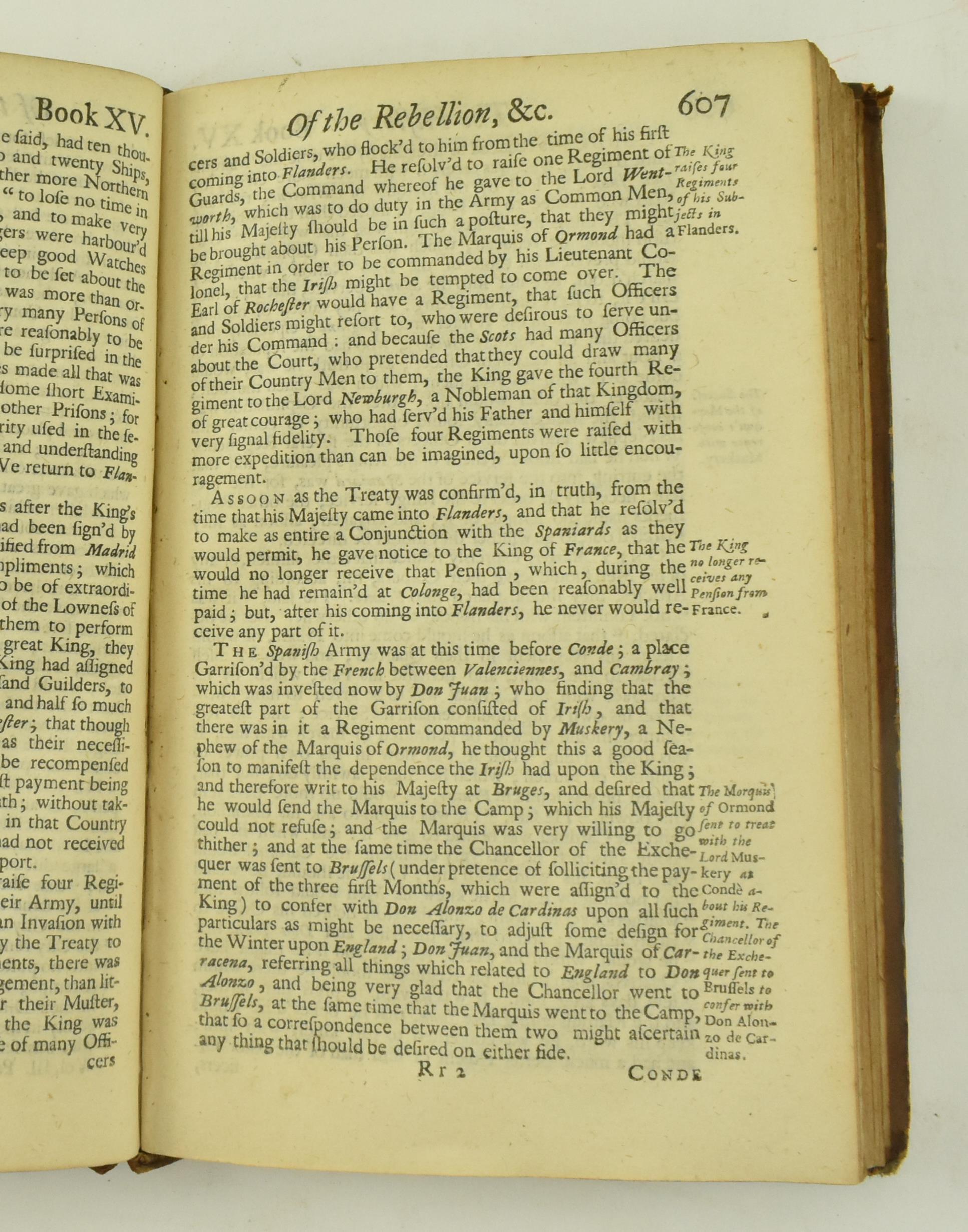 EARL OF CLARENDON'S 1707 HISTORY OF THE CIVIL WARS IN ENGLAND - Image 7 of 7