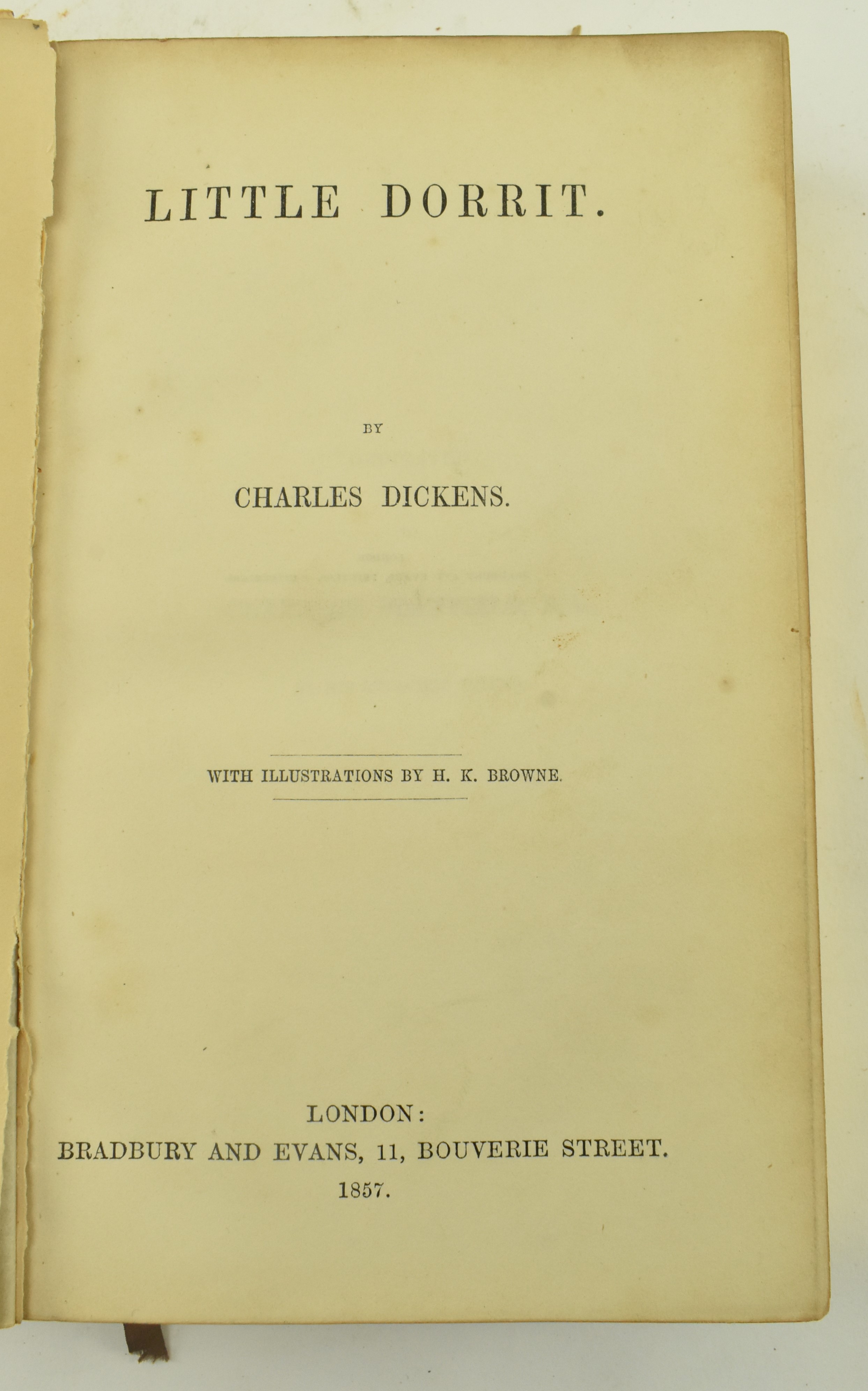 DICKENS, CHARLES. 1853 BLEAK HOUSE & 1857 LITTLE DORRIT - Image 3 of 11