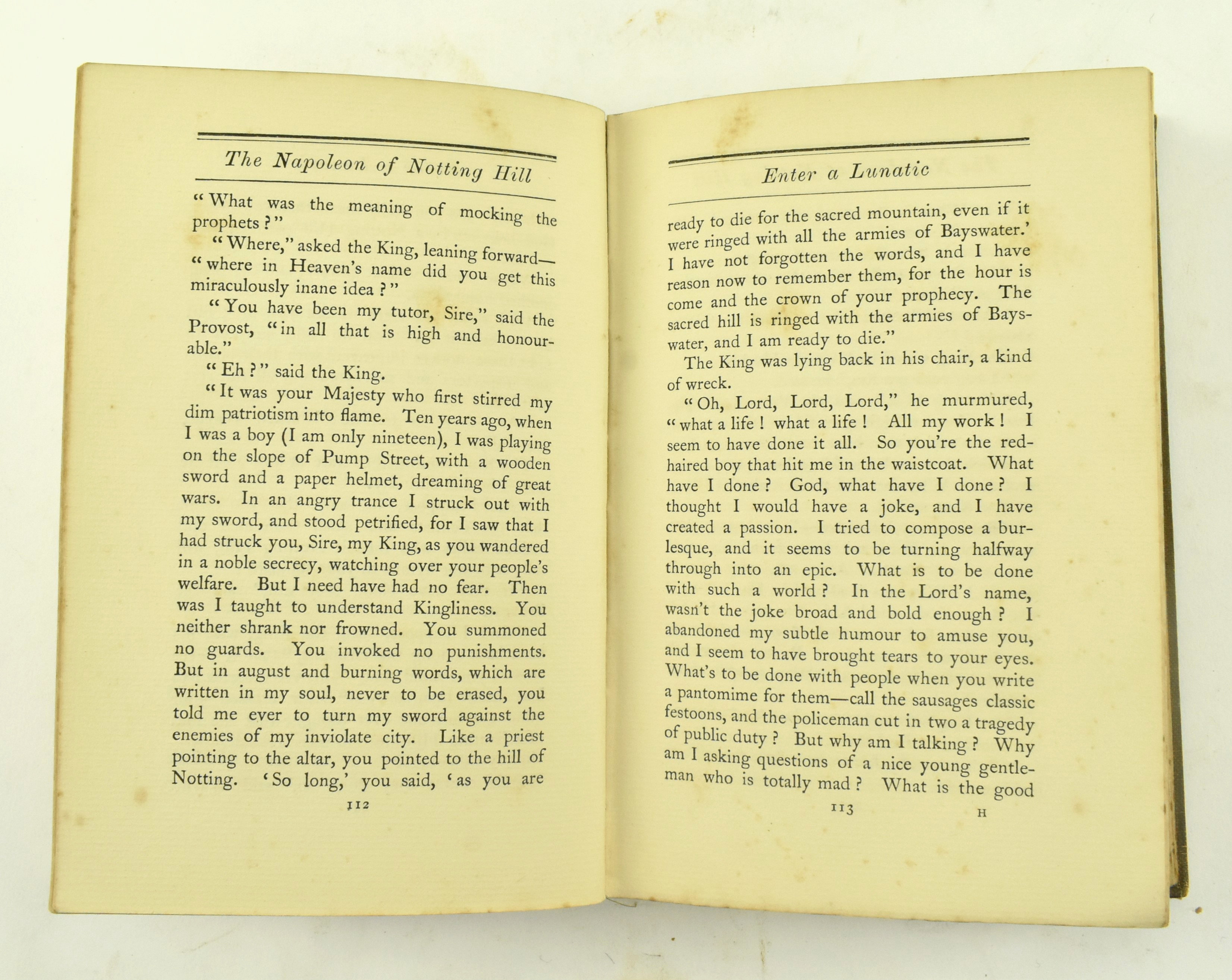 CHESTERTON, G. K. - THE NAPOLEON OF NOTTING HILL - FIRST EDITION - Image 5 of 8