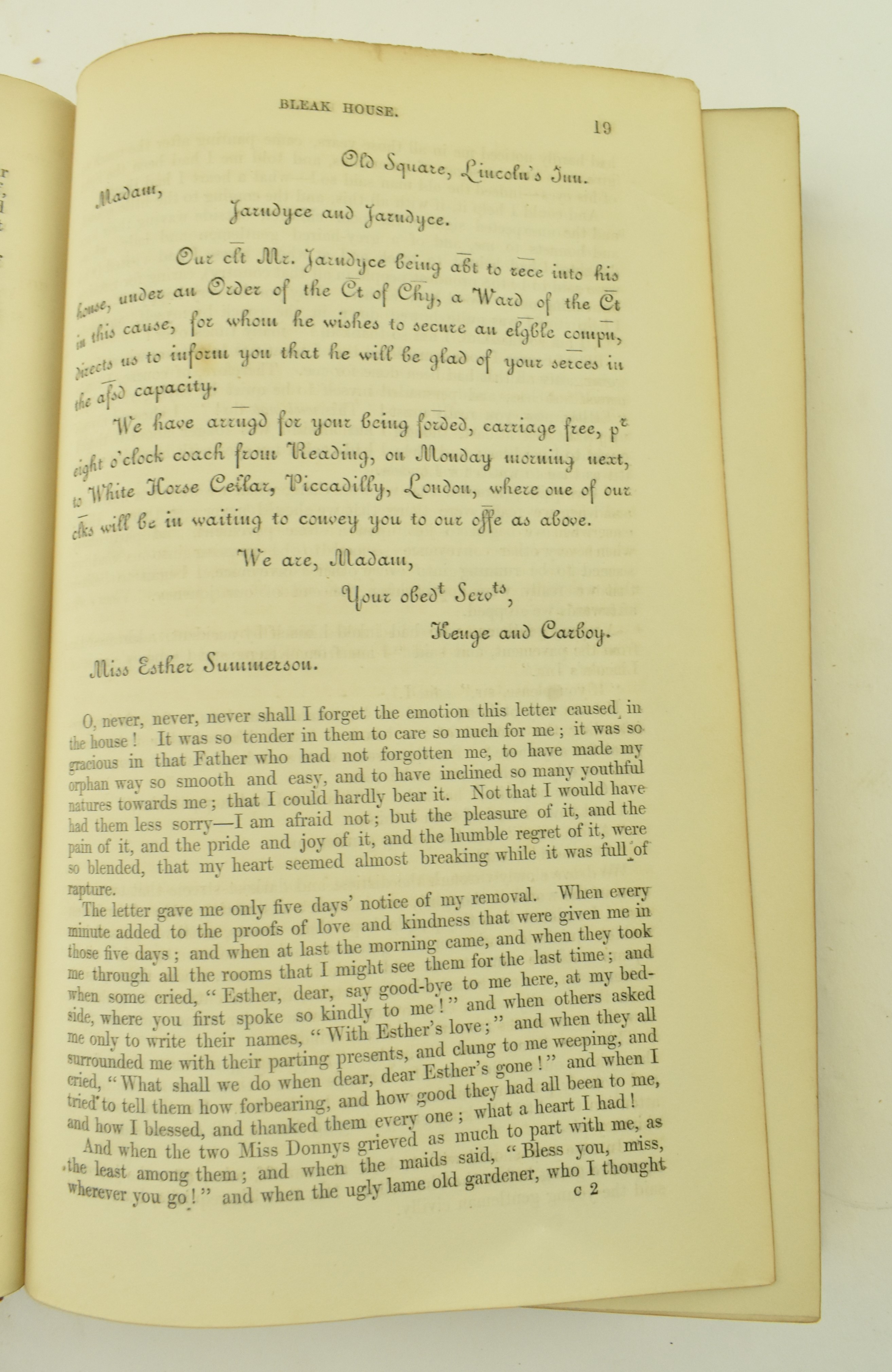 DICKENS, CHARLES. 1853 BLEAK HOUSE & 1857 LITTLE DORRIT - Image 9 of 11