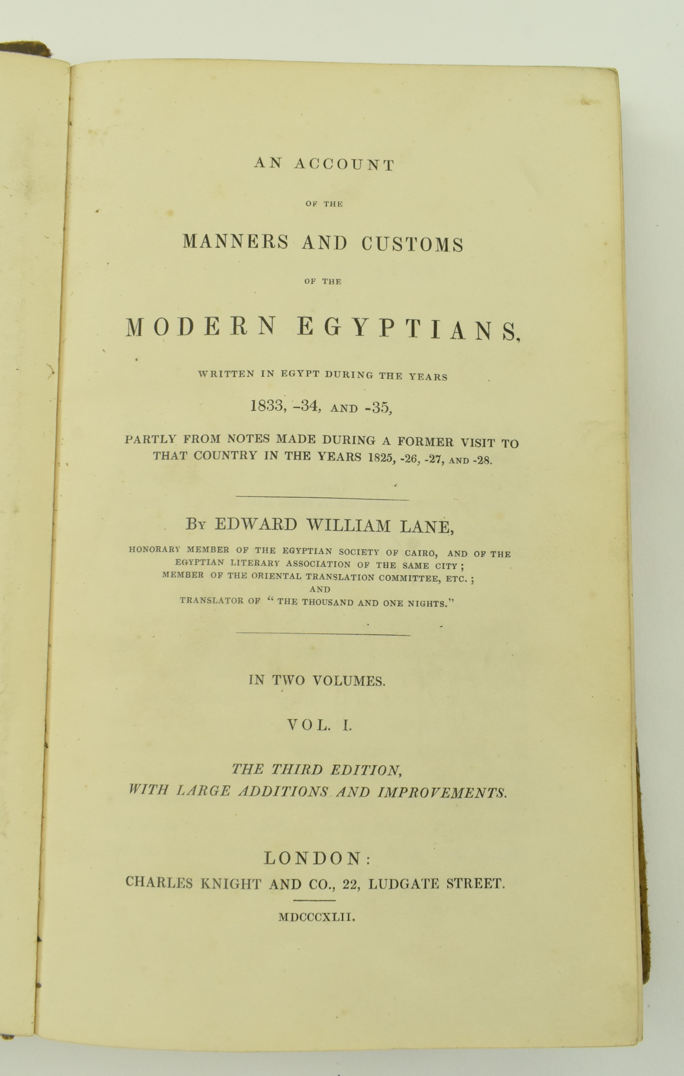 ANTIQUARIAN. LANE'S MODERN EGYPTIANS & HORT'S PANTHEON - Image 6 of 11