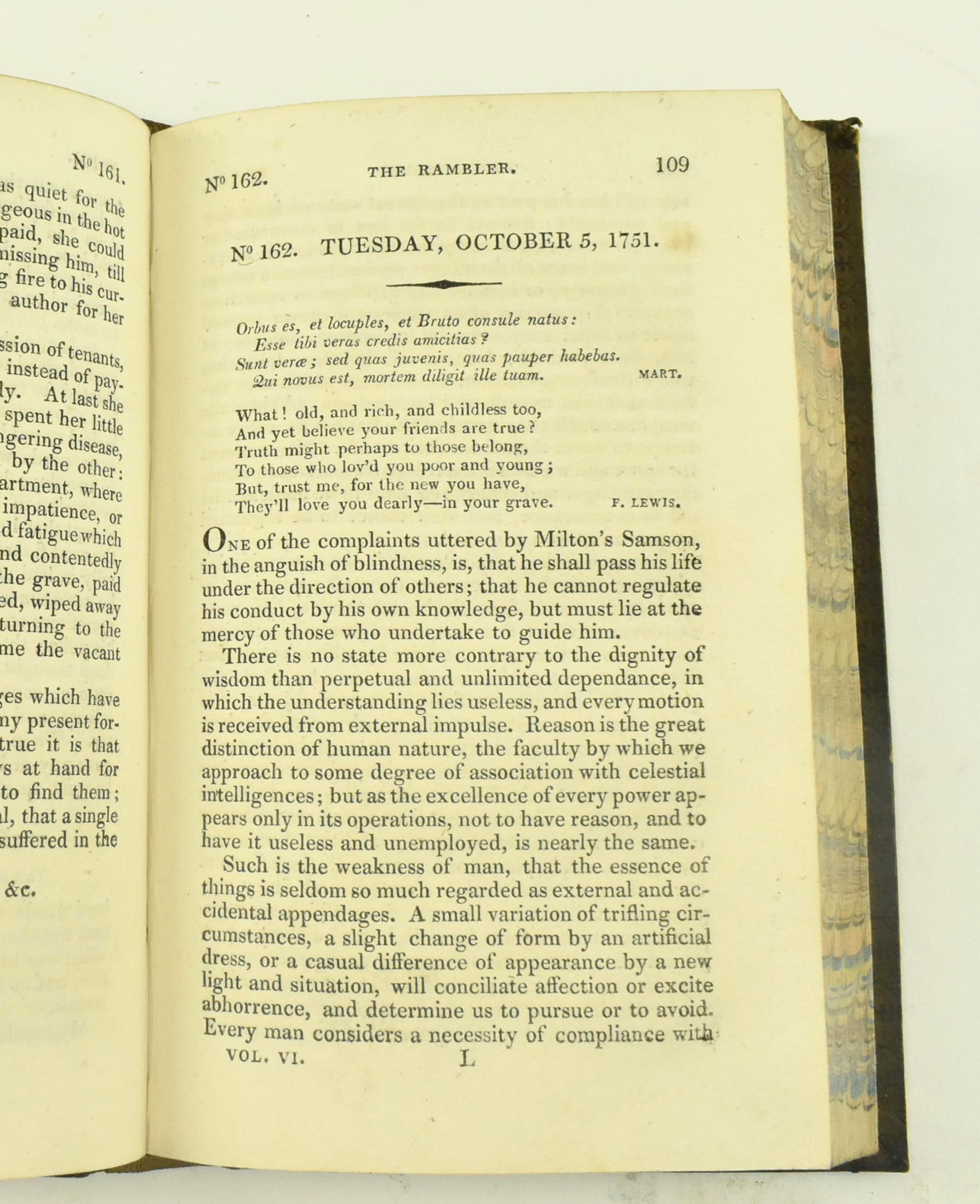 BINDINGS. 1816 THE WORKS OF SAMUEL JOHNSON IN TWELVE VOLS - Image 7 of 8