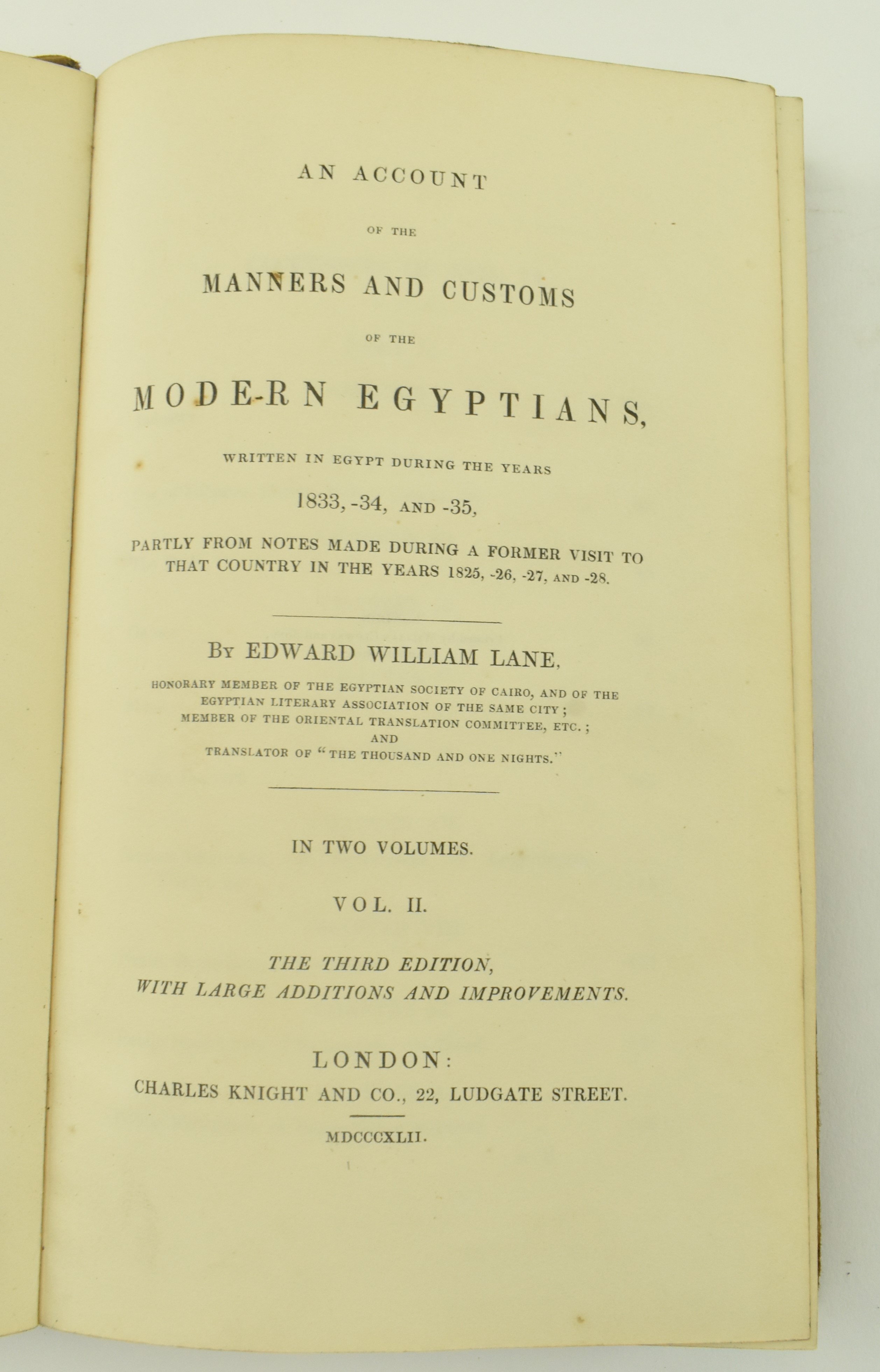 ANTIQUARIAN. LANE'S MODERN EGYPTIANS & HORT'S PANTHEON - Image 9 of 11