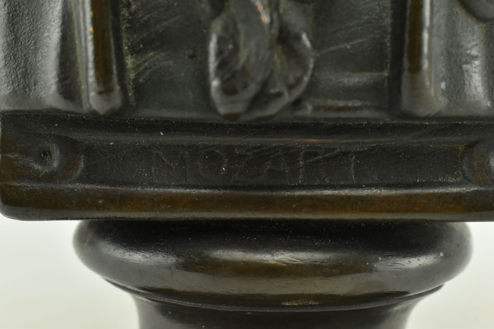 CIRCA 1900 CAST BRONZE BUST OF AMADEUS MOZART - Image 7 of 7