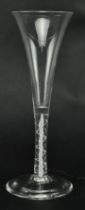 GEORGE III 18TH CENTURY TWIN SPIRAL STEM WINE GLASS