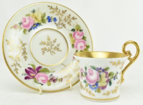 IN THE MANNER OF OF PARIS PORCELAIN - CUP AND SAUCER