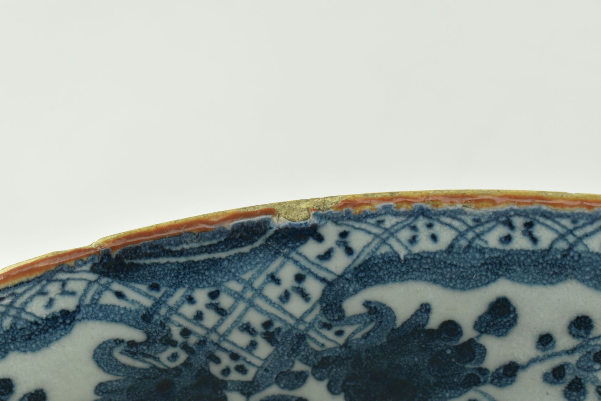 BELIEVED 18TH CENTURY ENGLISH BLUE & WHITE DELFT CERAMIC BOWL - Image 7 of 8