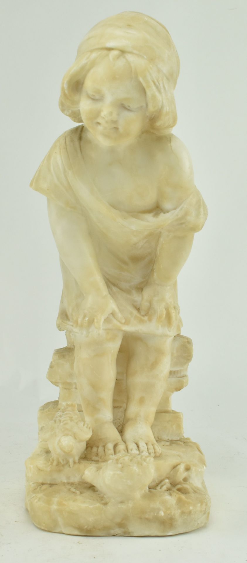 AFTER GIUSEPPE GAMBOGI - CARVED ALABASTER FIGURE OF GIRL - Bild 2 aus 7