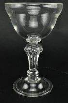 GEORGE III SWEETMEAT GLASS WITH OGEE BOWL & SILESIAN STEM