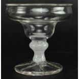 CIRCA 1765 GEORGE III OPAQUE TWIST GLASS SWEETMEAT