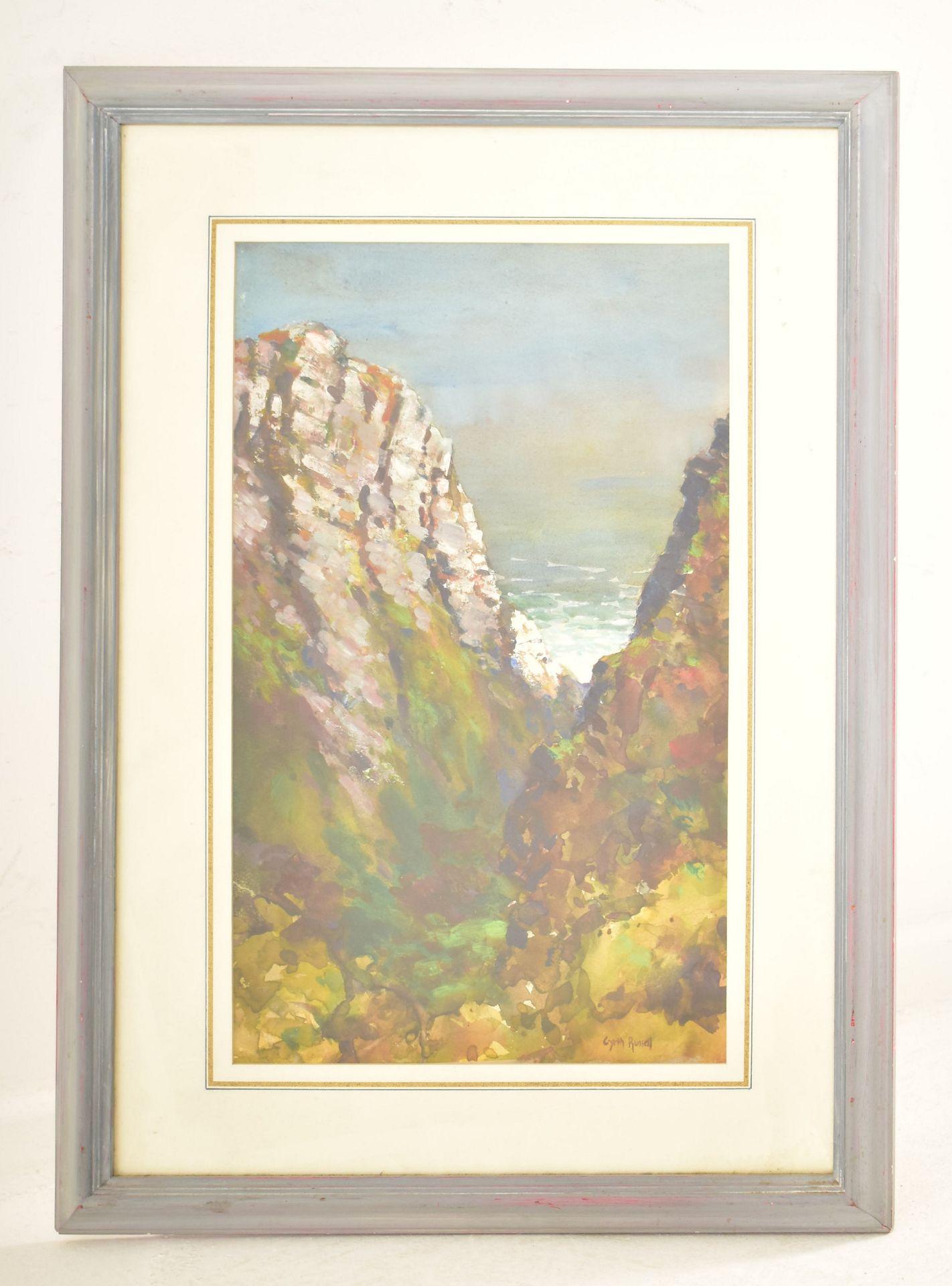 GYRTH RUSSELL (1872-1970) - PAIR OF WATERCOLOUR & OIL PAINTINGS - Image 3 of 5