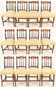 TWELVE GEORGE III 19TH CENTURY MAHOGANY DINING CHAIRS